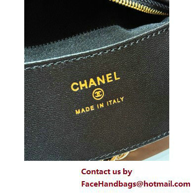 Chanel Grained Shiny Calfskin  &  Gold-Tone Metal Pouch Bag AP3943 Black 2025